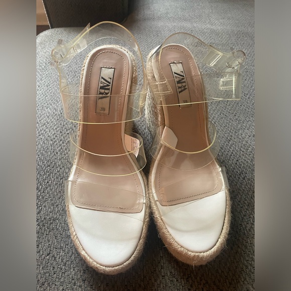 Zara Shoes - Zara White and Cream Espadrilles with Modern Design